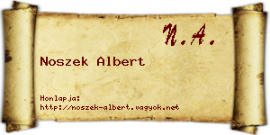 Noszek Albert névjegykártya